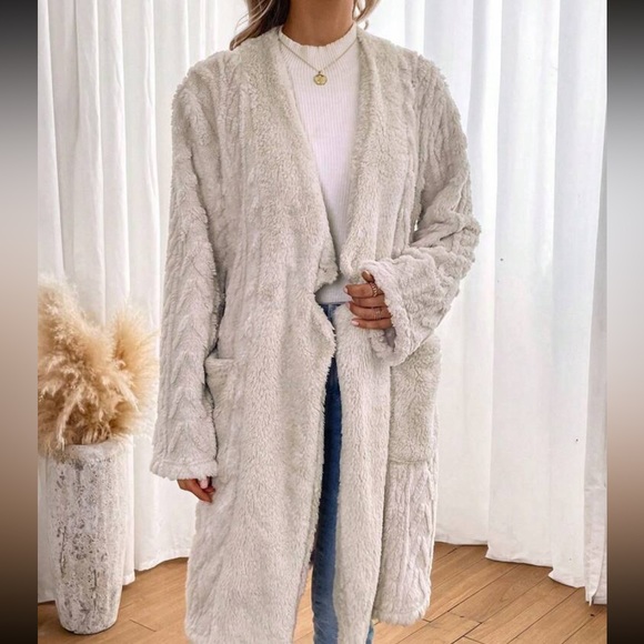 Cozy button up Teddy jacket coat - Picture 3 of 5